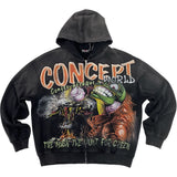 Concept Contre Hoodie Zip Up - Black