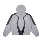 Rare Peace Zip Up Nylon Jacket with PU Leather Studs Multi Colors