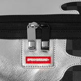 Sprayground Silver Side Drip Black Check Large Duffle