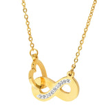 Infinity & Heart Interlocking Necklace Adorned With Swarovski Crystals