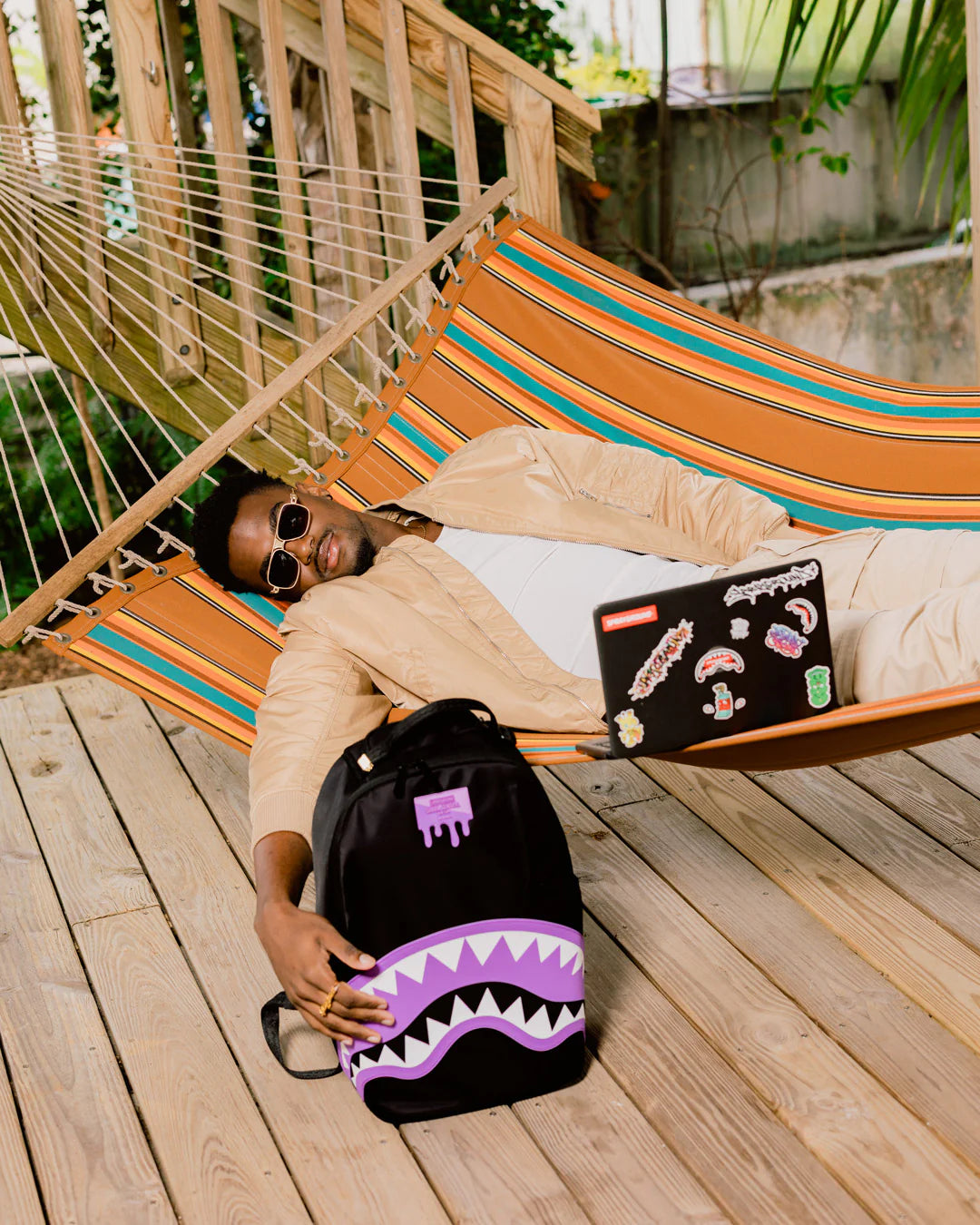 SprayGround Shark Central Light Purple Dlxs Backpack