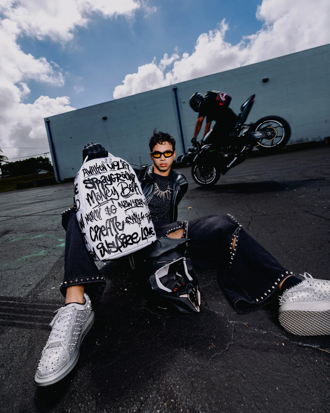 SprayGround Shark Graffiti Dlxsv Backpack