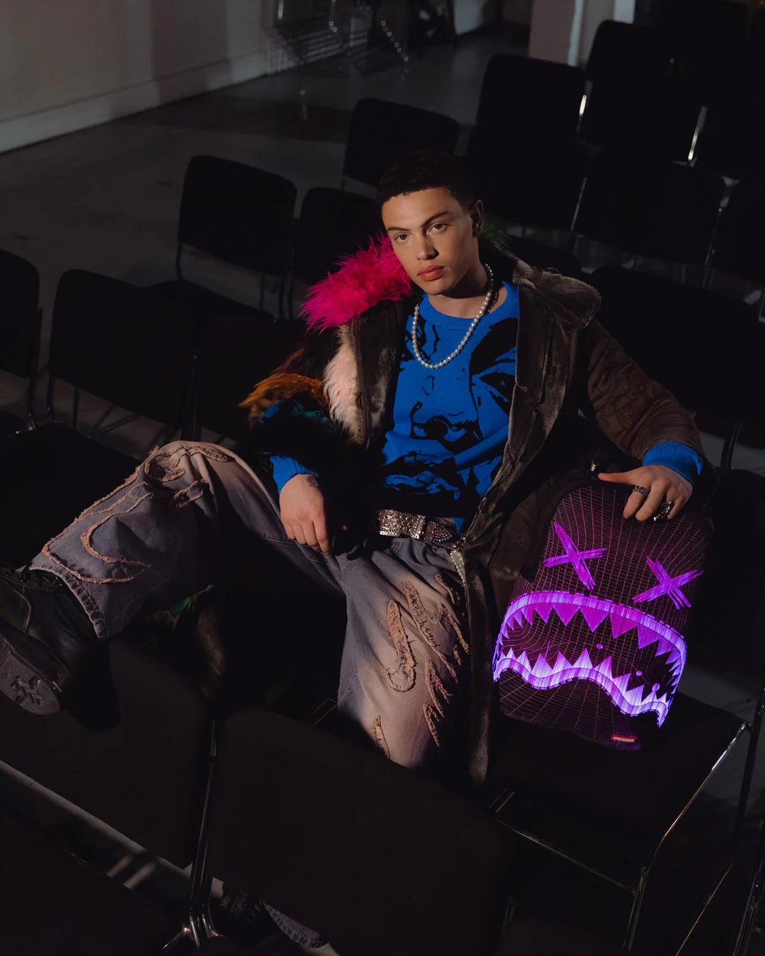 SprayGround VaporWave Fiber Optic Backpack