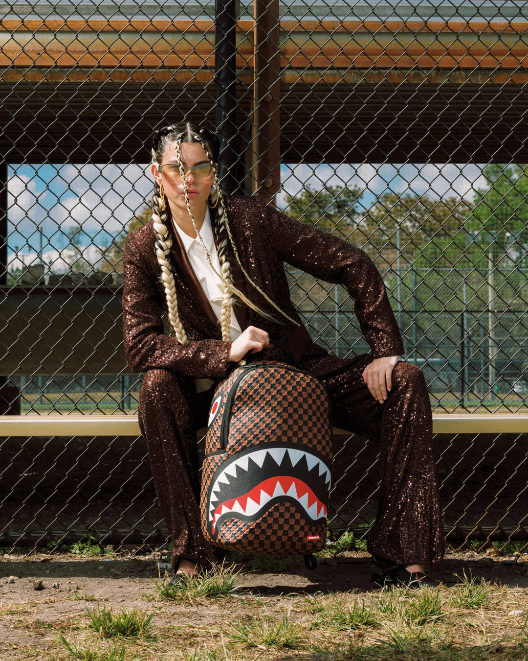 SprayGround Shark In Paris Pyramid Dlxs Backpack