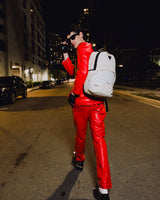 SprayGround Cream Denim Tear Shark Dlxsv Backpack