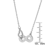Infinity & Heart Interlocking Necklace Adorned With Swarovski Crystals