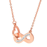 Infinity & Heart Interlocking Necklace Adorned With Swarovski Crystals