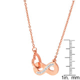 Infinity & Heart Interlocking Necklace Adorned With Swarovski Crystals