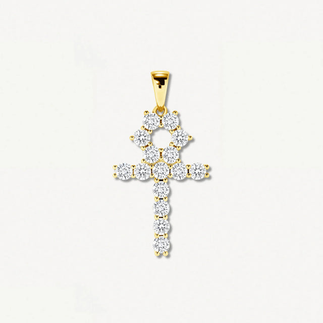 ICE KART CLASSIC ANKH PENDANT GOLD