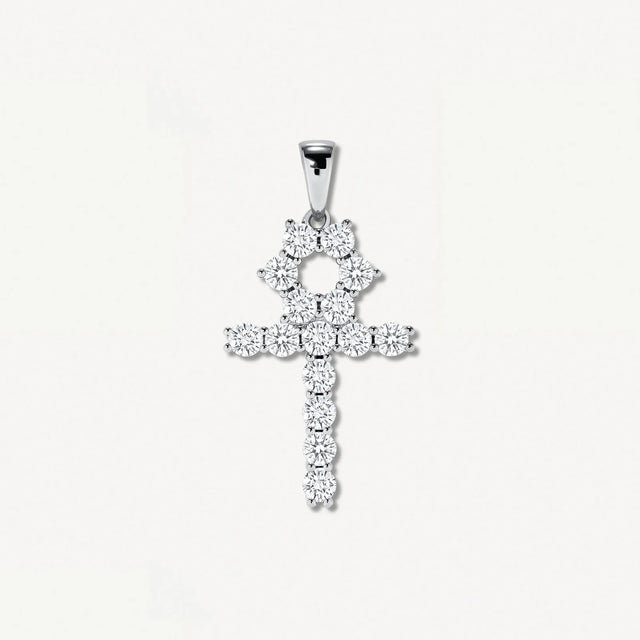 ICE KART CLASSIC ANKH PENDANT WHITE GOLD