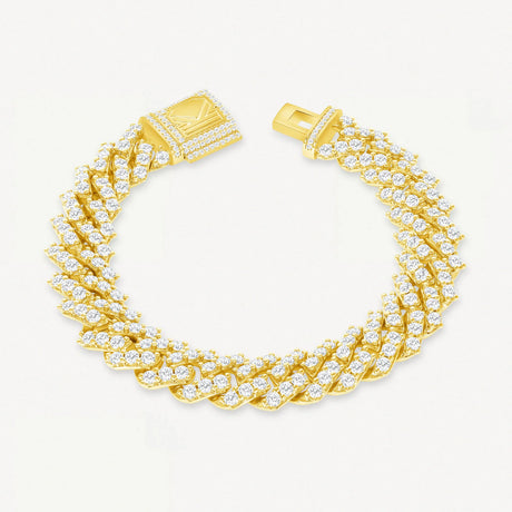 ICE KART ICED CUBAN LINK BRACELET GOLD