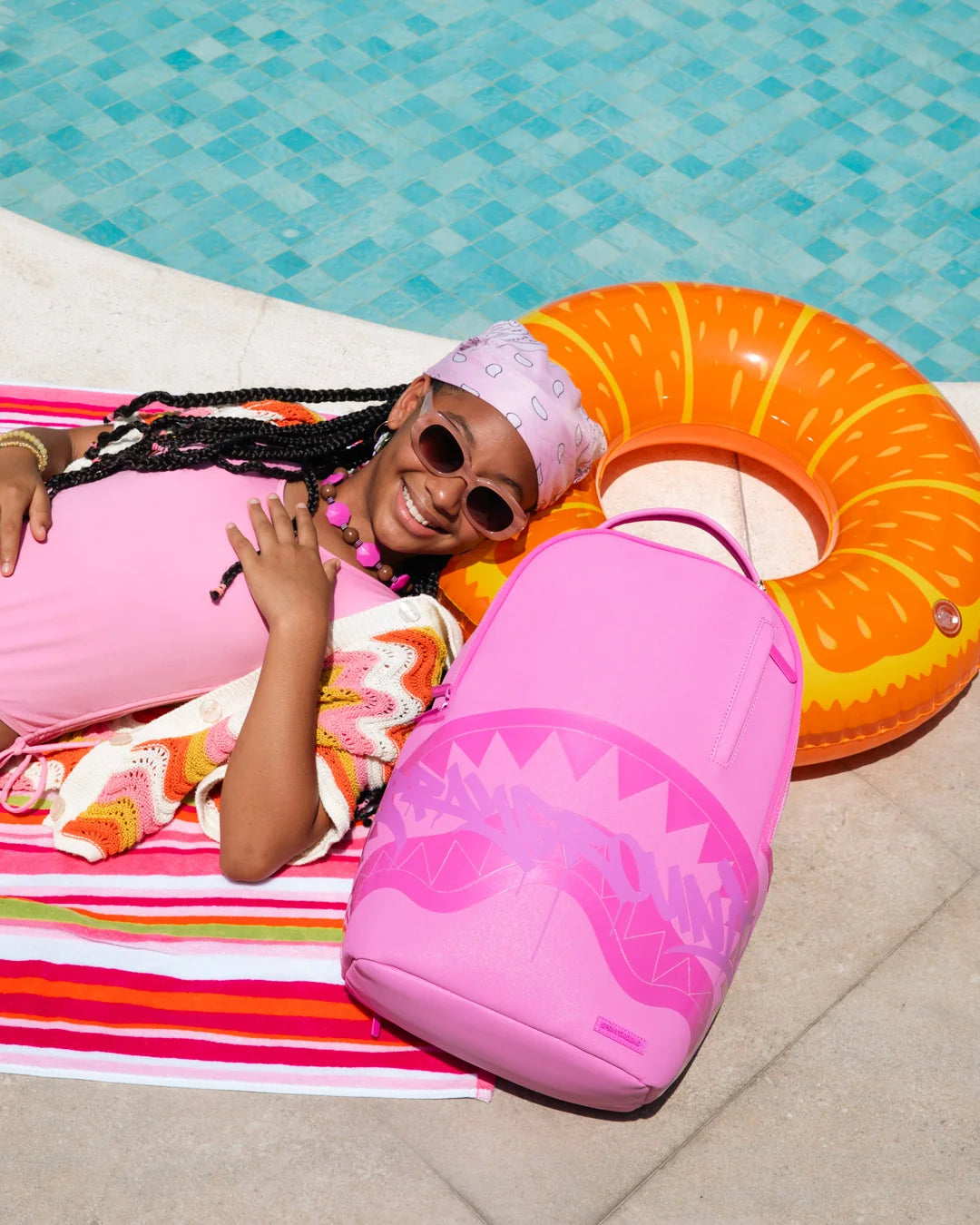 SprayGround Pink Ghost Drip Dlxsv Backpack