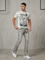 Denim City Rip N Repair Stacked Jeans Multi Colors