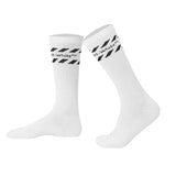 L/AB CO Off-White Diags Stripes Mid Calf Crew Socks 3 Pack Multi Colors