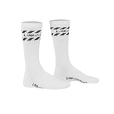 L/AB CO Off-White Diags Stripes Mid Calf Crew Socks 3 Pack Multi Colors