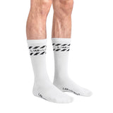 L/AB CO Off-White Diags Stripes Mid Calf Crew Socks 3 Pack Multi Colors