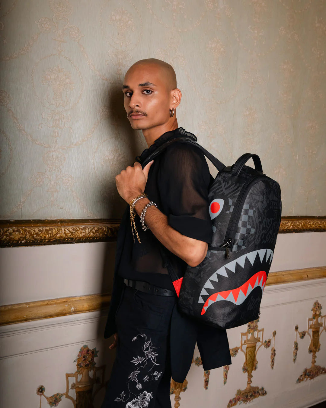 SprayGround 4AM Red Shark Dlxsv Backpack