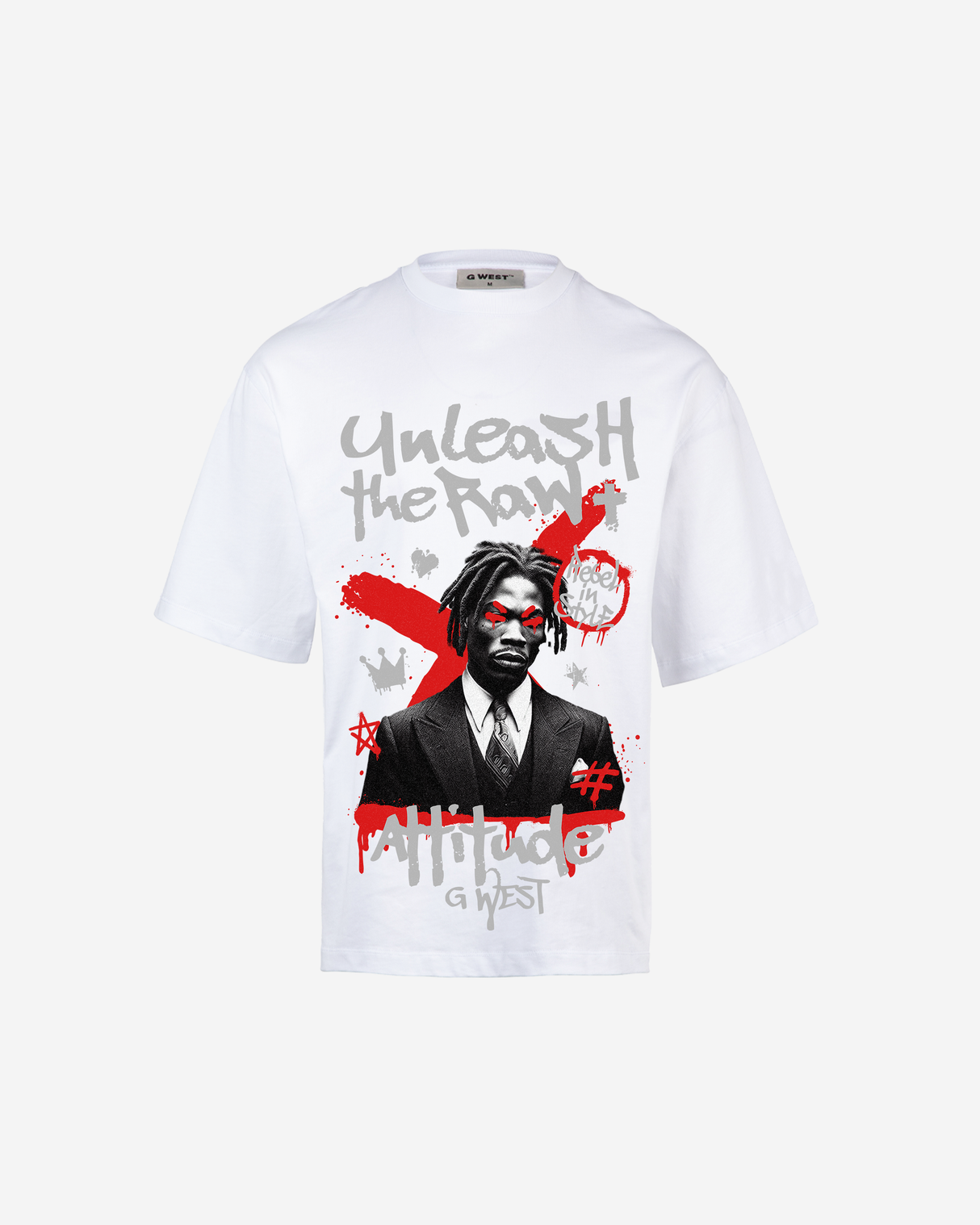 G-WEST UNLEASH THE RAW OVERSIZED TEE