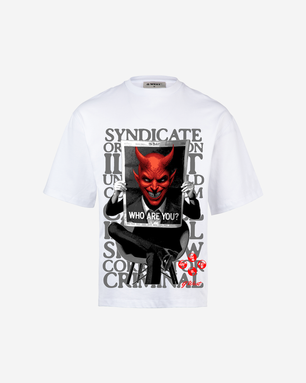 G-WEST THE DEVIL SPEAKS OVERSIZED TEE