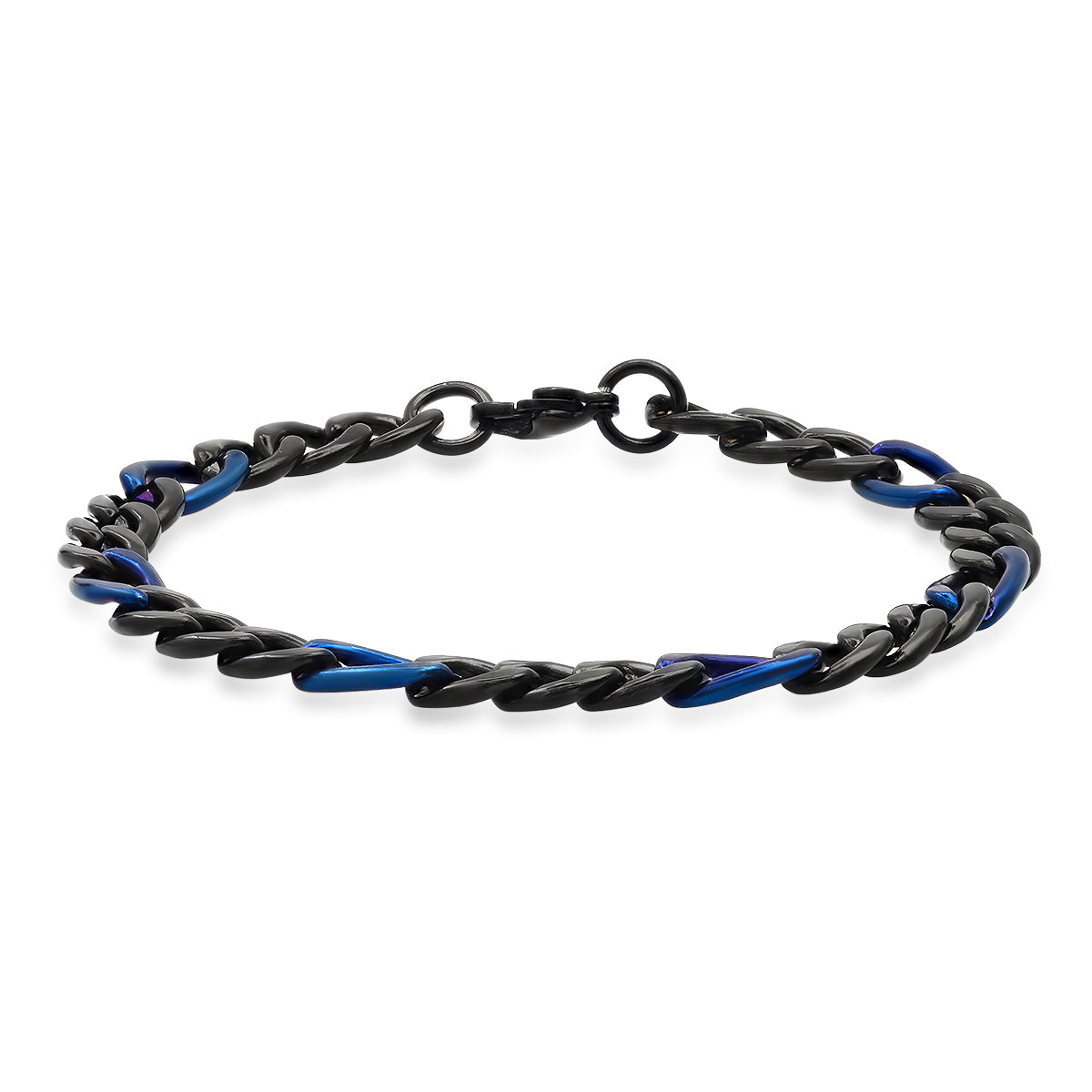 Two Tone Figaro Chain Bracelet