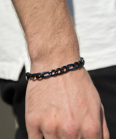 Two Tone Figaro Chain Bracelet