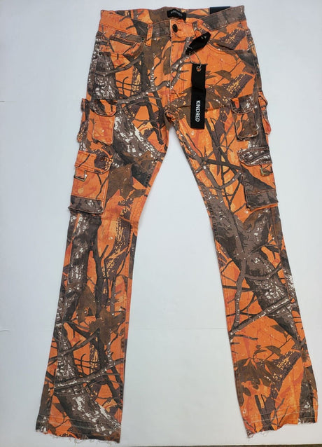 Stacked Men's Orange Camo Jeans