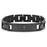 Stainless Steel Our Father Prayer Link Bracelet