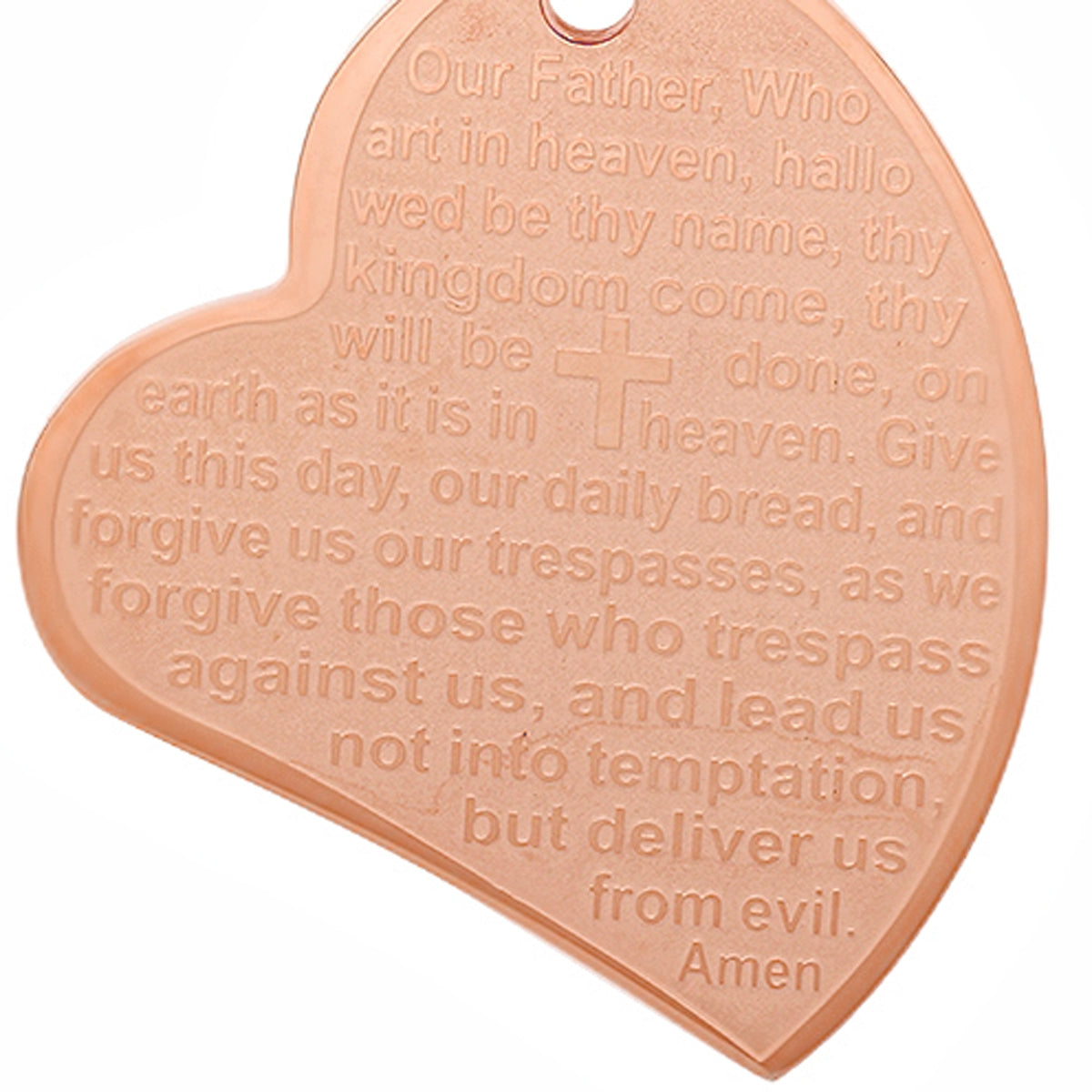 SteelTime Women's Our Father Lords Prayer Almost Full Heart Pendant