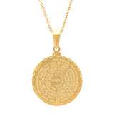 Ladies Double Sided Stainless Steel Lord's Prayer And Serenity Prayer Pendant.