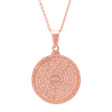 Ladies Double Sided Stainless Steel Lord's Prayer And Serenity Prayer Pendant.
