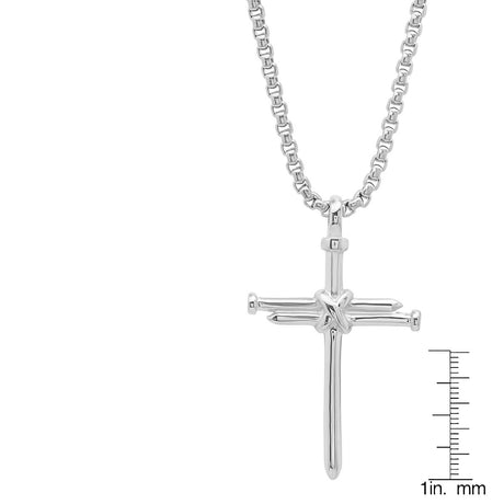 Stainless Steel Nail Cross Pendant
