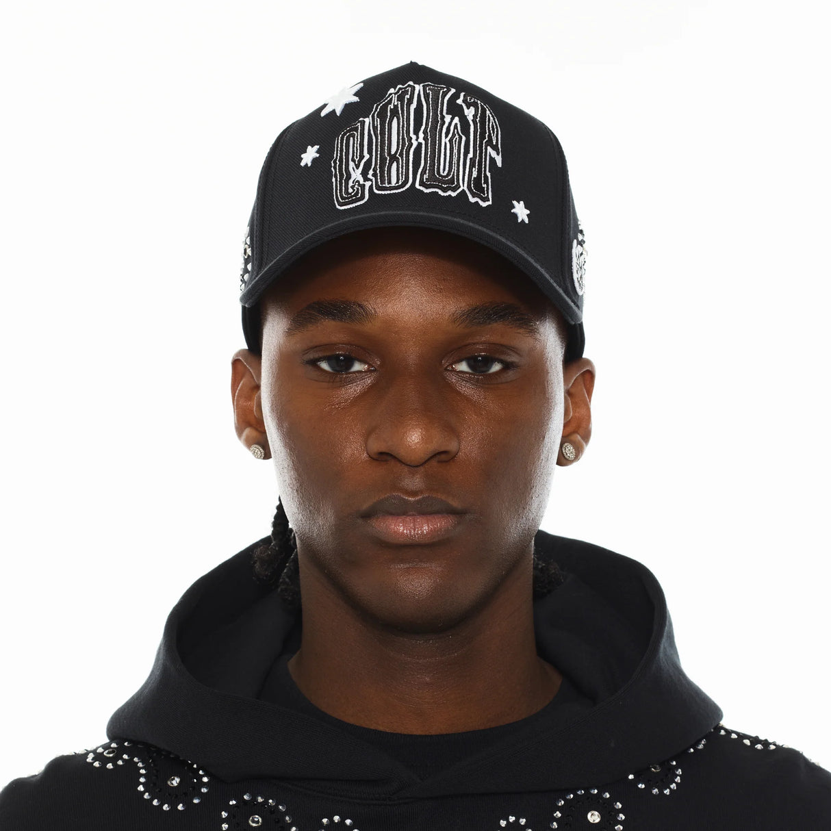 CULT OF INDIVIDUALITY 5 PANEL FRAME TRUCKER HAT IN BLACK