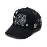 CULT OF INDIVIDUALITY 5 PANEL FRAME TRUCKER HAT IN BLACK