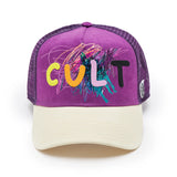 Cult Of Individuality Logo Mesh Back Trucker Hat "Cult Logo" in Hyacinth Violet