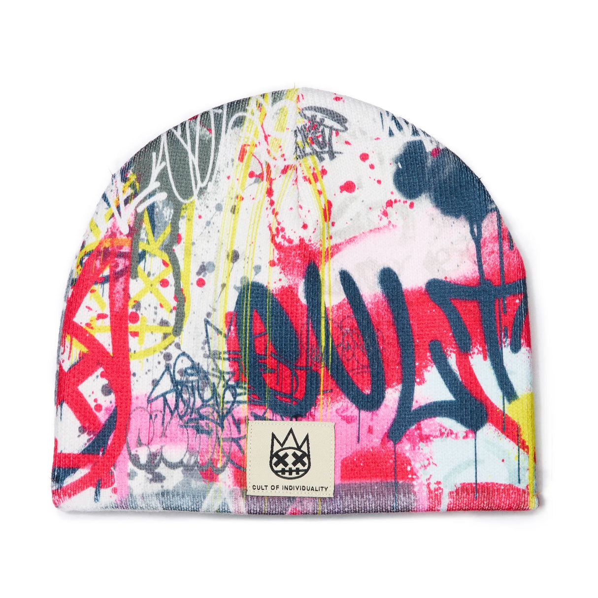 CULT OF INDIVIDUALITY KNIT BEANIES IN GRAFFITI