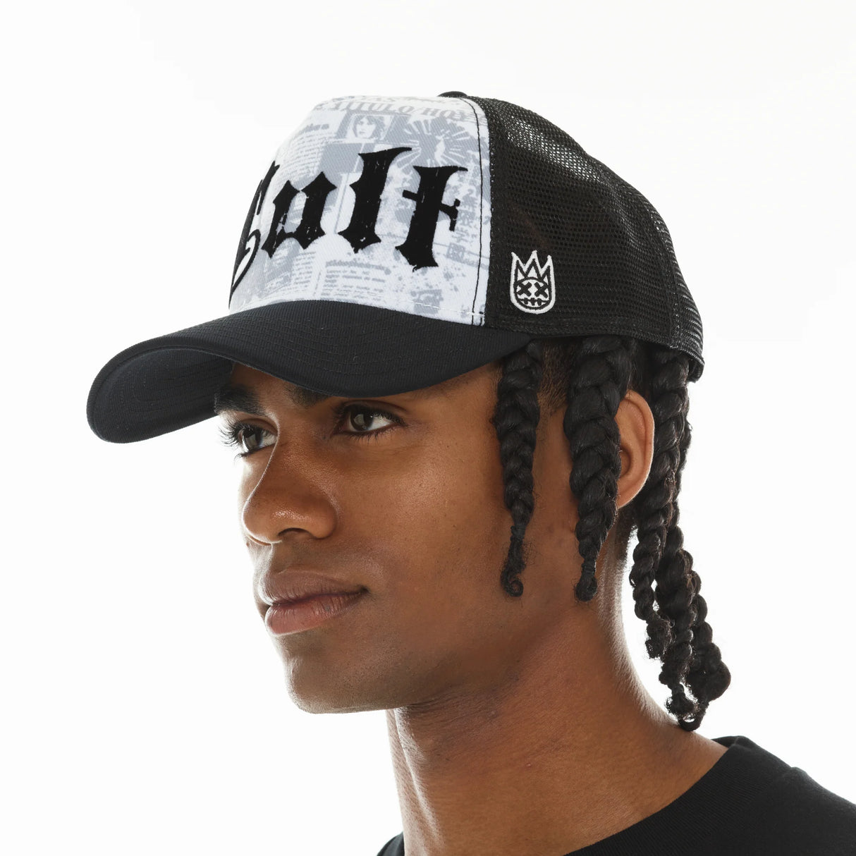 Cult Of Individuality Mesh Back Trucker Hat "Propaganda" In White