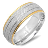 Gold Rimmed Diamond Dust Band Ring