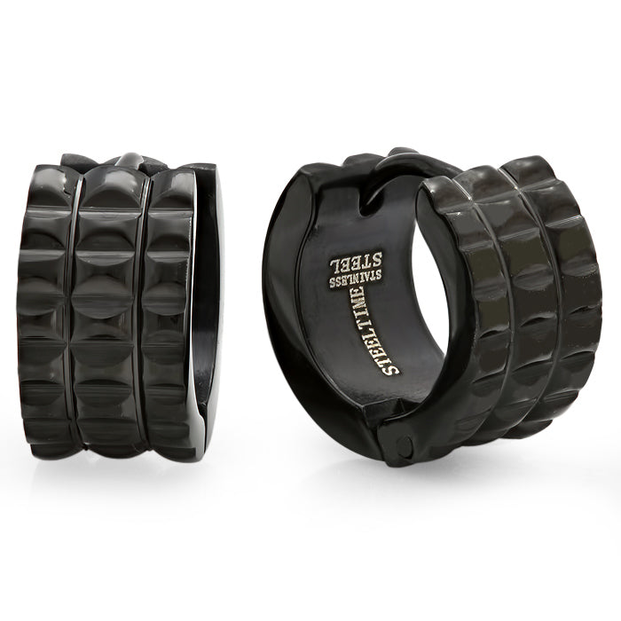 Punk Rock Studded Huggie Earrings