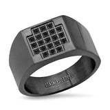 Box Cross Iced Out Statement Ring