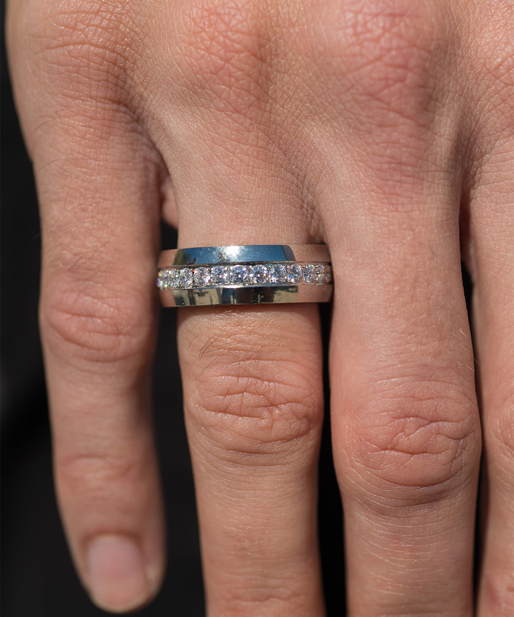 CZ Rope Accent Ring