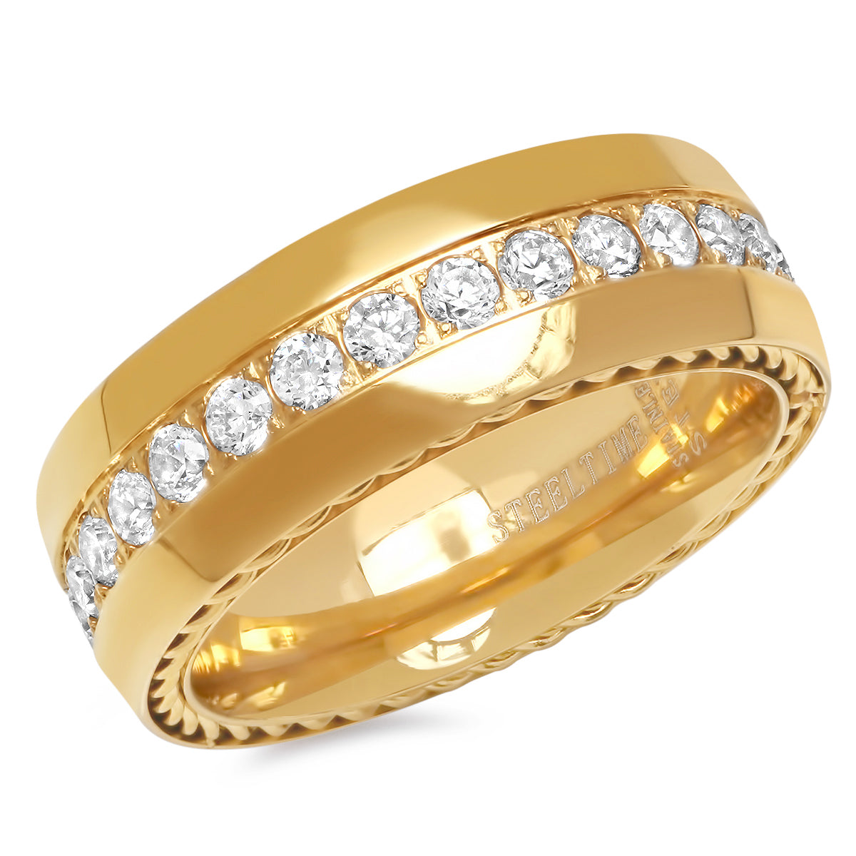 CZ Rope Accent Ring
