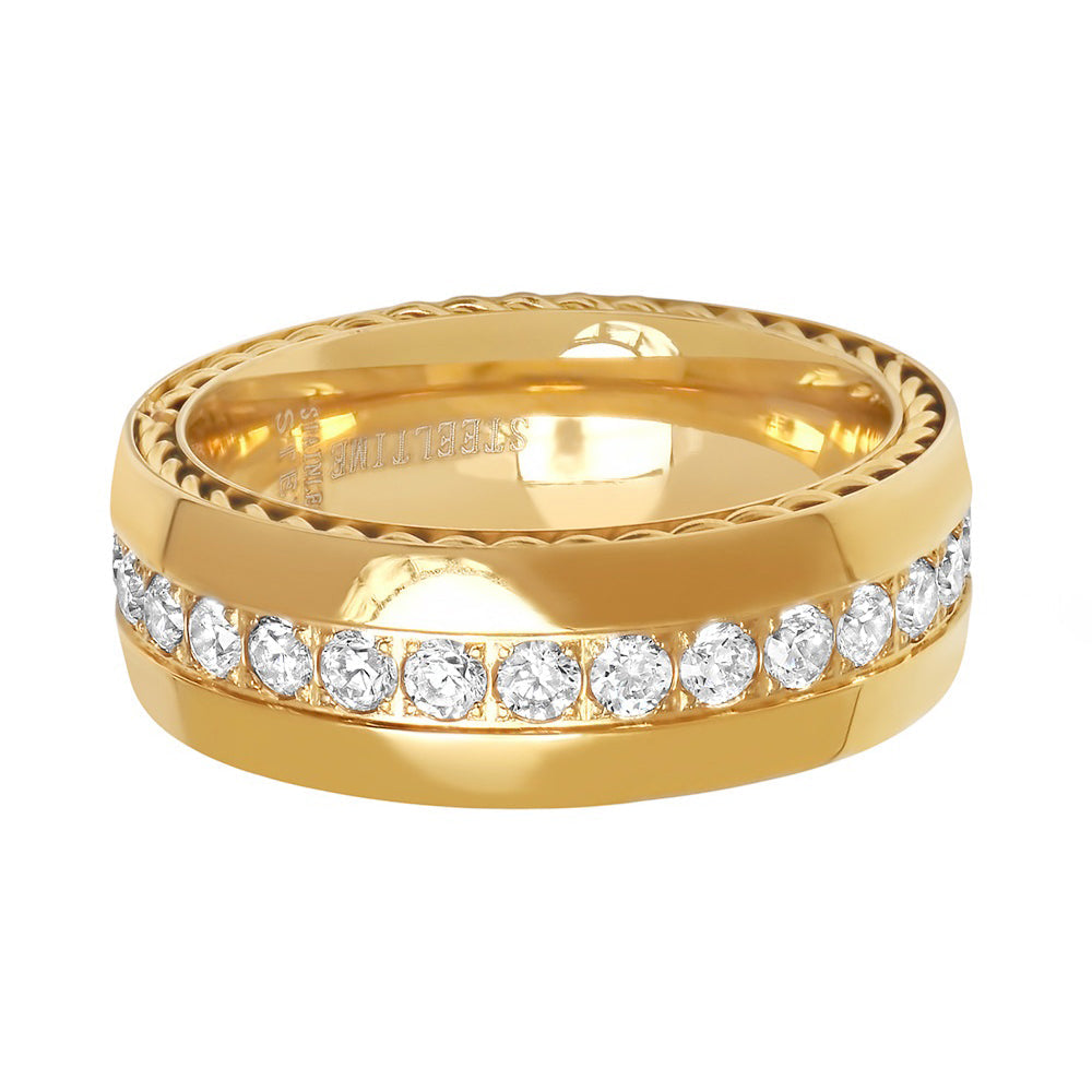 CZ Rope Accent Ring