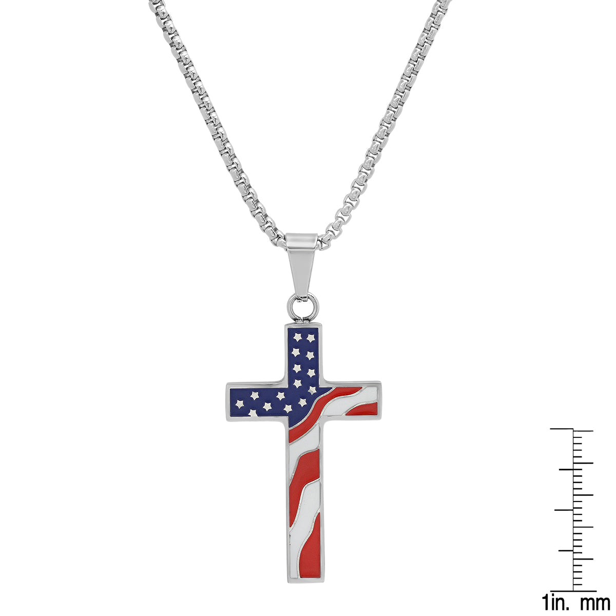 Americana Cross Pendant Necklace