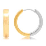 Steeltime 18K Gold Plated Stainless Steel Huggie Earrings