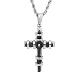 Encased Cross Pendant Necklace