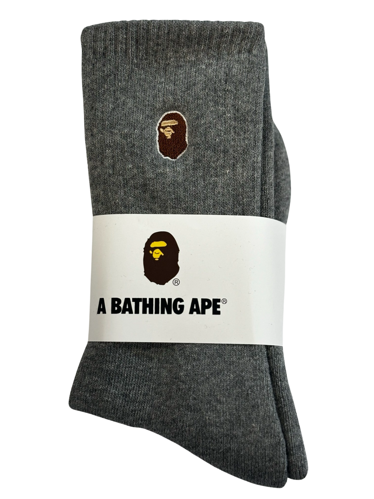Bape Grey Small Ape Sock