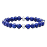 Lapis Beaded Stretch Bracelet