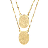 Virgin Mary Oval Scapular Necklace
