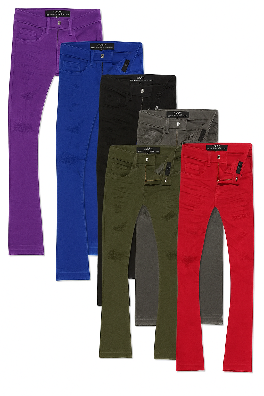 JORDAN CRAIG MARTIN STACKED FIT SHREDED JEANS MULTI COLORS