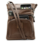 SteelTime Unisex Leather Crossbody Bag With Serenity Prayer